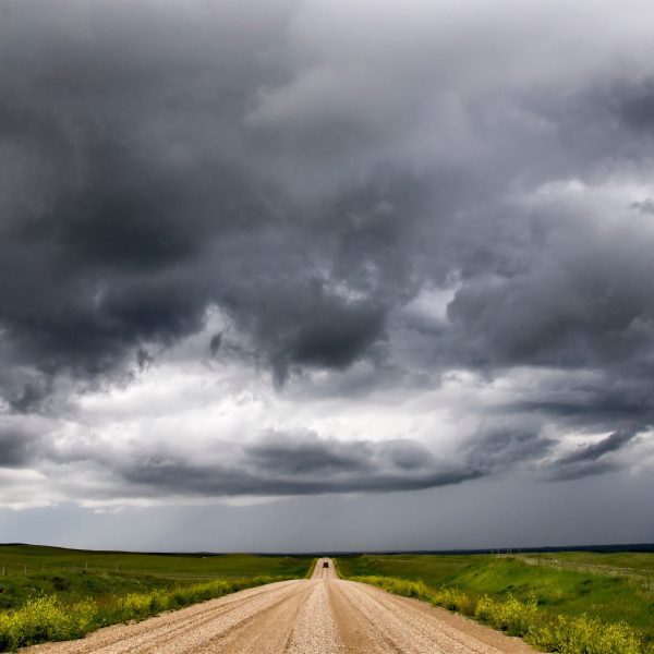 Stormy day. View of the road. How Faith Can Silence Fear in Life's Storms