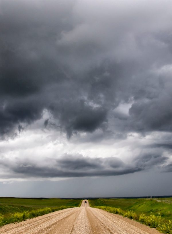 Stormy day. View of the road. How Faith Can Silence Fear in Life's Storms